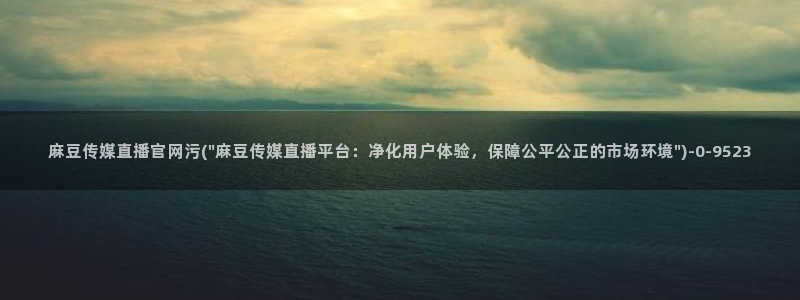 麻豆视频栏目规划